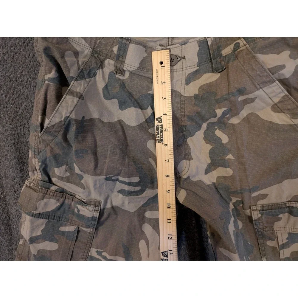 Wrangler Pants Mens 32x32 Green ATG All Terrain Camouflage Cargo Nylon Outdoor